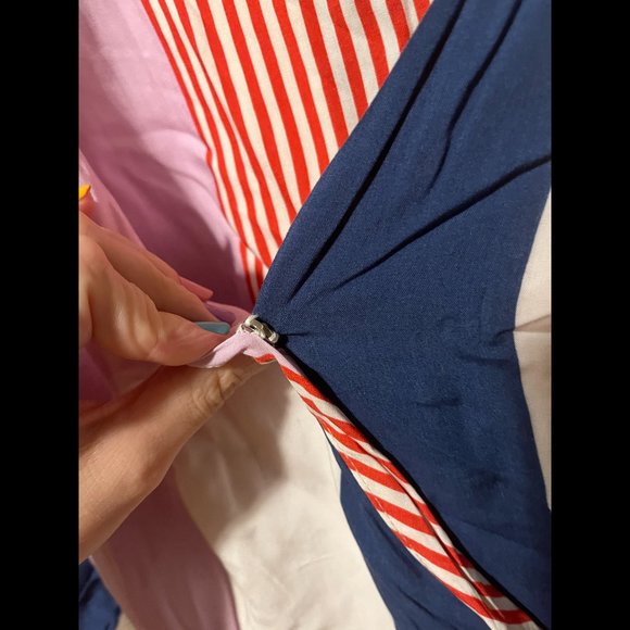 Collectif x Modcloth Keiko Sunset Stripes cropped Jumpsuit XS UK8 US4 NWOT - Picture 10 of 12